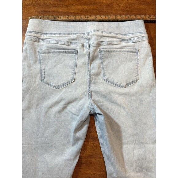 Old Navy Jeans Light Wash 16 Distressed Rockstar Elastic Pull On - Picture 6 of 9